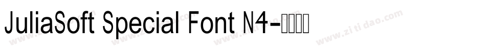 JuliaSoft Special Font N4字体转换